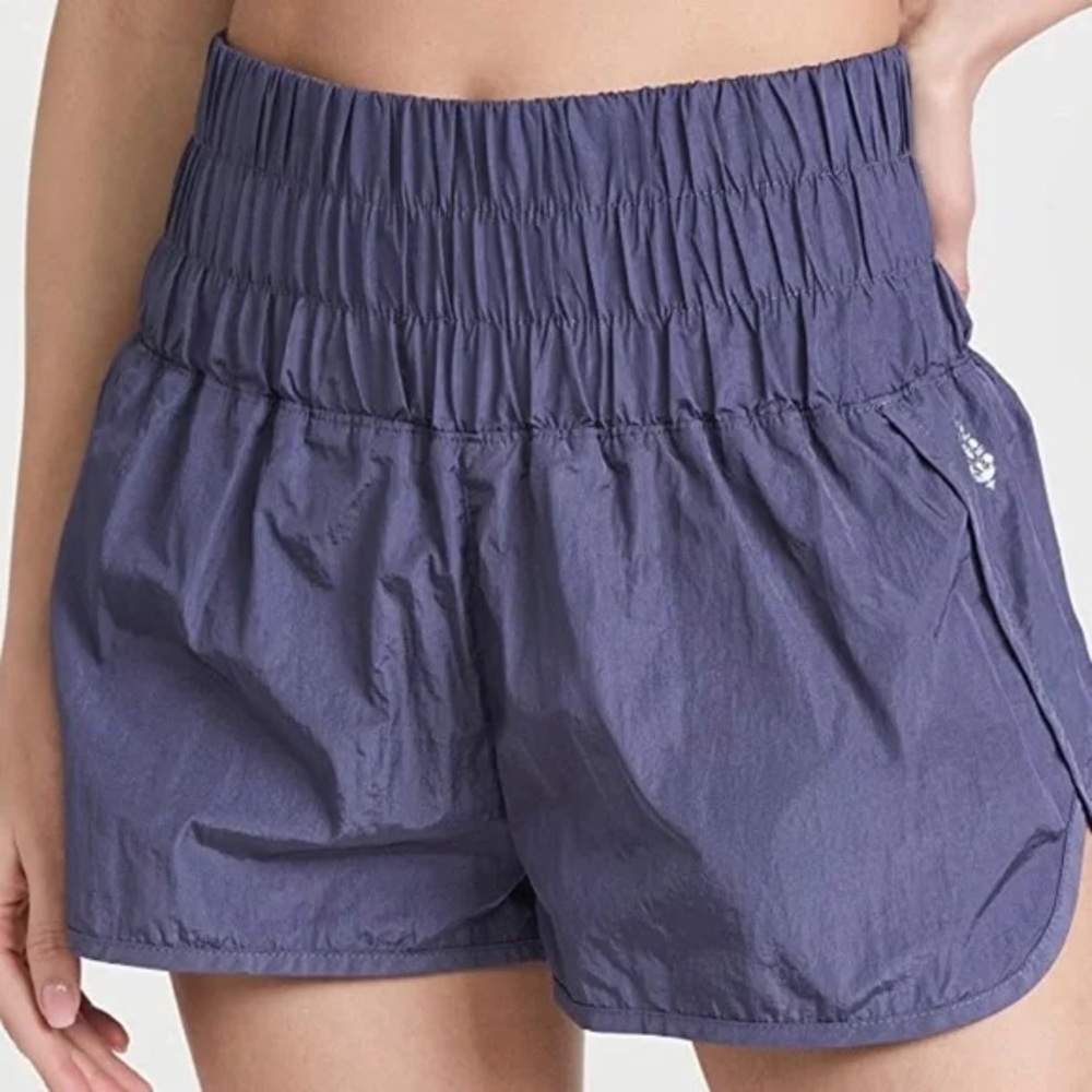 Sz L Free People movement The Way Home high waist shorts purple